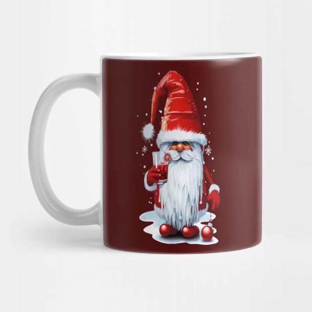 Nordic Gnome Holding A Glass Of‎ Pomegranate Juice by taiche